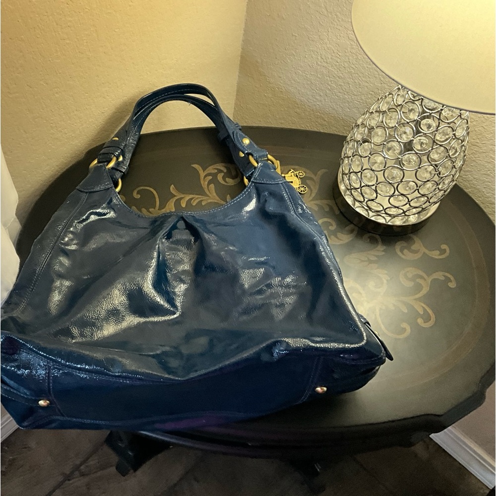 COACH Patent Leather Large 'Maggie' Shoulder Handbag